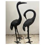 2 - Crane Statues (Cast Aluminum)