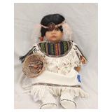 'Terri's Porcelain Dolls' Native American 23'H