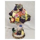 Vintage Italian Ceramic Fruit Topiary Centeerpiece