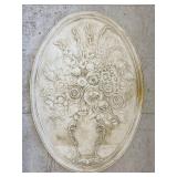 Fiberglass Resin Floral Wall Plaque