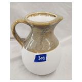 Two-Tone Pottery Pitcher 9'Hx7'
