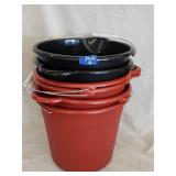 (6)New 9qt Buckets