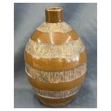 Bulbous Shape Brown Ceramic Vase