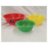(3)pc Vintage Pyrex Mixing Bowl Set