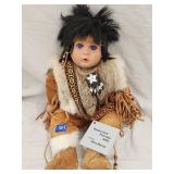 'Terri's Porcelain Dolls' Native American 23'H
