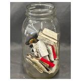 Quart Ball Mason Jar with Matchbooks
