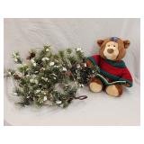 (2)Christmas Swags 44'L & Gund Plushie