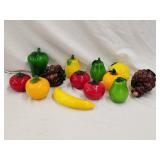 (13)pc Murano-style Glass Fruits/Vegetables