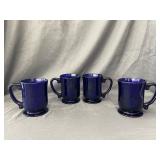 4-Cobalt Blue Coffee Mugs