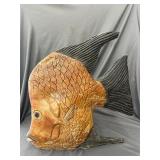 Wooden Angelfish Sculpture