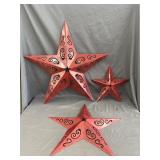 3 Metal Star Wall Hangings