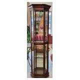 Lighted Hexagon Curio Cabinet 71'Hx9'×18.5'