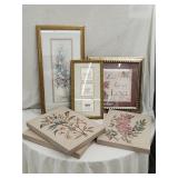 (6) Pc Picture Lot Including Botanical Themed