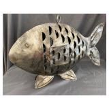 Metal Fish Hanging Candle Holder Lantern