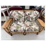 Vintage Bamboo Style Loveseat