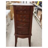 Jewelry Armoire Features Six Drawers 40'Hx16'×10