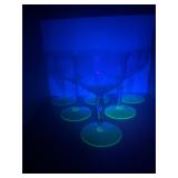 Etched Watermelon Glass Champagne Cocktail Glasses