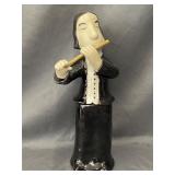 Flutist Ceramic Figurine- 12.5' Tall