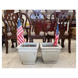 2 Ceramic Planters-13.5x13.5x12.5'