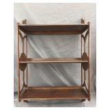 3-Tiered Wooden Wall Shelf