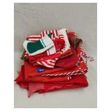 Vintage Christmas Stockings, Tree Skirts and Etc