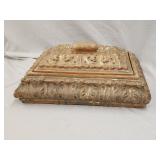 Ornate Resin Decorative Lidded Box 7'Hx15'x11'
