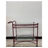 Metal & Glass Bar Cart- 29x17.29x29.5'