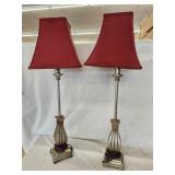 (2)Working Victorian Style Table Lamps 33'H