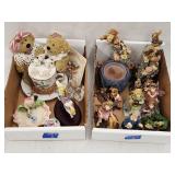 (16)pc Figurine Lot Including Boyds Bears