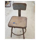 Vintage Industrial Metal Stool 29'Hx15.5'×16'