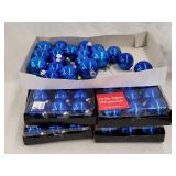 Lg Qty Blue Themed Glass Christmas Ornaments