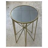25' Tall Gold Colored Metal Accent Table