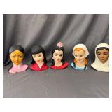 World Gift Chalkware Busts