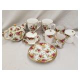(12) Pc 'Old Country Roses' Dish Set