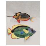 (2)Plastic Fish Decor