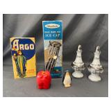 Argo Corn Starch Bag, Ice Cap in Box, etc.