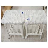 Pair of Rattan End Tables 22'Hx17'×17'