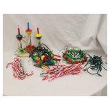 Vintage Christmas Decor w/ Bubble Light Candelabra