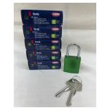 (6) ABUS Lockout Padlock: Green