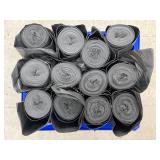 Perforated Trash Bag Rolls in Plastic Bin- 12PK