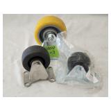 (3)New Casters Various Sizes 4'-2.5' D