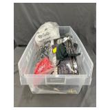 Plastic Bin with Various Gloves