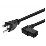 (2)New Monoprice Right Angle Power Cord