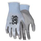 Plastic Bin, MCR Safety Cut Pro & Knit Gloves