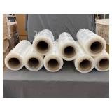 (8) Industrial Clear Plastic Stretch Wrap Rolls