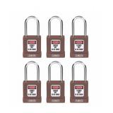 (6) ABUS Lockout Padlocks- Brown: 48JT17