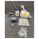 Washers, Blue Electrical Tape, Label Sleeves, etc.