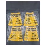 Do Not Enter Traffic Cone Collar Signs 6PC- 4PK