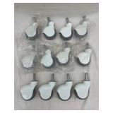 (12) MEDCASTER Stem Caster: Swivel, 3' Wheel Dia.