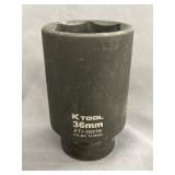 K Tool  KTI38236 6 Point, Deep Impact Socket